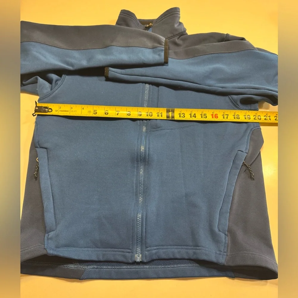The North Face Jacket Mens Medium Blue TKA Stretch Full Zip Soft-shell Fleece